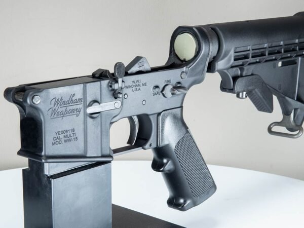 Lower receiver with tele stock installed