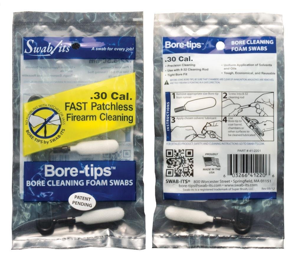 Cleaning Bore-tips Gun Swabs for .30 Caliber